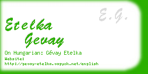 etelka gevay business card